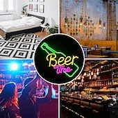 halpa LED-neonvalot-oktoberfest olutaika led valovalo kauppa baari ravintola hotelli koristevalo neon makuuhuone seinä keittiö henkilökohtainen sisustus yövalo usb 1kpl
