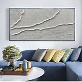 abordables Peintures Abstraites-peinture à l&#039;huile faite à la main toile mur art décoration moderne simple texture abstraite blanc pour la décoration intérieure roulé sans cadre peinture non étirée