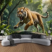 billiga djurgobelänger-tigerskog hängande gobeläng väggkonst stor gobeläng väggmålning dekor fotografi bakgrund filt gardin hem sovrum vardagsrum dekoration