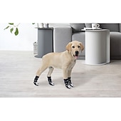 お買い得  ブーツとパウプロテクター-犬用 猫用 小型ペット用 ソックス アンチスリップ カジュアル 普段着 クリスマス 動物 水玉 ソリッド ペット用 防水材 麦わら マルチカラー
