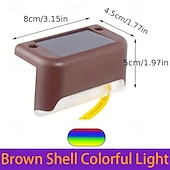 billiga Utomhuslampetter-1st 1 W Vägglampor för Utomhusbruk LED Solbelysning Pathway Lights &amp; Lanterns Soldriven Varmvit Vit Multifärg 3.7 V 1 LED-pärlor