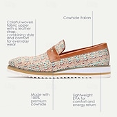 levne Prémiové kožené mokasíny-Pánské Nokasíny háčkované Penny mokasíny Klasické mokasíny Kůže Italská celozrnná hovězí kůže Tkaný nylon Pohodlné Protiskluzové Povaleč Hnědá