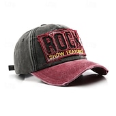preiswerte Baseballkappe für Herren-Herren Cap Basecap Sonnenhut Kappe Schwarz Kaki Baumwolle Bestickt Modisch Brautkleider schlicht Strasse Täglich Buchstabe Einstellbar Sonnenschutz Atmungsaktiv