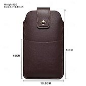 abordables sac de téléphone universel-Hommes téléphone portable boucle étui ceinture taille sac accessoires pu cuir sac à main téléphone portefeuille vintage ceinture téléphone portable gaine de protection