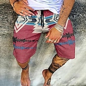 billiga Vardagsshorts-Herr Shorts Sommarshorts Beach Shorts Elastisk midja Mönster Grafiska tryck Utomhus Knelängd Dagligen Strand Hawaiisk Designer 1 2 Microelastisk