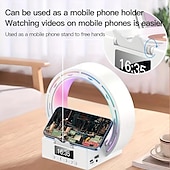 cheap Smart Lights-15W LED Smart Light with Multifunctional Wireless Charging Station - Coil Fast Wireless Charging, Immersive Wireless Speaker, Adjustable LED Desk Lamp, Rechargeable Wireless Speaker