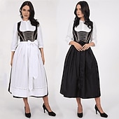 billige Kvinner-Oktoberfest Kjoler Dirndl bayerske Hushjelp Tysk München Enger Dame Tradisjonell stil klut
