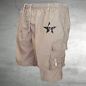 billiga Klassisk-Herr Taktiska shorts Cargo-shorts Shorts Snörning Elastisk midja Flera fickor Dödskalle Bärbar Kort Utomhus Dagligen Camping och vandring Mode Klassisk Svart Armégrön