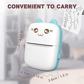 cheap Scanners &amp; Printers-Mini Portable Pocket Mobile Thermal Printer Smart Inkless Printing Stickers Label Photo Wireless Bluetooth Printer