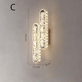economico Luci da parete-applique da parete per interni a led luce a 3 colori 5/11 cm lampada da parete creativa di lusso ceystal moderno stile nordico soggiorno lampada da sfondo per tv semplice lampada da comodino camera da