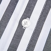voordelige Heren Elite Overhemden-Voor heren Overhemd Button-down overhemd Effen Kleur Formeel Bruiloft Zwart Lange mouw Strijkijzer Lente &amp; Herfst Kleding Knop