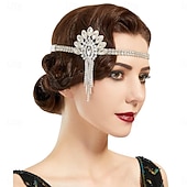 olcso Kiegészítők és még sok más-Fejfedők Flapper fejpánt Retró Strassz Ötvözet Kompatibilitás A nagy Gatsby Jelmez Farsang Női Jelmez ékszerek Divatékszer