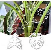 お買い得  植物ケアアクセサリー-2個/セット タートルシェル竹クランプセット、植物茎プラスチックサポート、タートルシェル竹クランプ再利用可能な植物保持サポート、花茎ホルダー