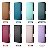 voordelige Samsung-hoesje-Telefoonhoesje voor Samsung Galaxy A55 A35 A25 A15 5G A54 A34 A14 A73 A53 A33 A23 A13 A72 A52 A32 A22 A12 S25 Ultra Achtercover met Standaard Houder Magnetische Kaartsleuf Retro TPU PU Leer