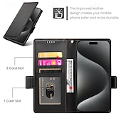 voordelige Samsung-hoesje-Telefoonhoesje voor Samsung Galaxy A55 A35 A25 A15 5G A54 A34 A14 A73 A53 A33 A23 A13 A72 A52 A32 A22 A12 S25 Ultra Achtercover met Standaard Houder Magnetische Kaartsleuf Retro TPU PU Leer