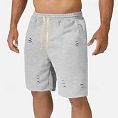 baratos Shorts de moletom-Homens Shorts de moletom Calção Shorts de verão Bolsos Com Cordão Cintura elástica Tecido Conforto Curto Esportes Diário Para Noite Moda Casual Preto Verde Micro-Elástica