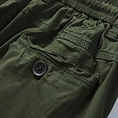 billige Klassisk-Herre Taktiske shorts Cargoshorts Shorts Knapper Elastisk midje Multi lomme عادي Anvendelig Knelengde utendørs Daglig Camping &amp; Vandring Mote Klassisk Svart Militærgrønn
