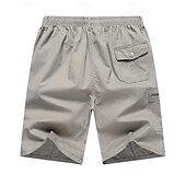 baratos Ar livre-Homens Shorts táticos Bermuda Cargo Calção Com Cordão Cintura elástica Bolso multi Tecido Vestível Comprimento do joelho Ao ar livre Diário Acampar e Caminhar Moda Clássico Verde Tropa Azul Marinha