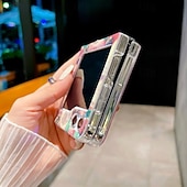 cheap Samsung Cases-Phone Case For Samsung Galaxy Z Flip 6 Z Flip 5 Back Cover Ultra Thin Shockproof Flower Floral TPU