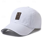 preiswerte Baseballkappe für Herren-Herren Cap Basecap Sonnenhut Kappe Schwarz Weiß Polyester Modisch Brautkleider schlicht Strasse Täglich Buchstabe Einstellbar Sonnenschutz Atmungsaktiv
