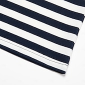preiswerte Herren Elite Polo-Herren Polo Strick-Polopullover Geschäft Lässig Revers Kurzarm Modern Formell Gestreift Horizontale Streifen Knöpfe Sommer Marineblau Polo