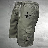 billiga Klassisk-Herr Taktiska shorts Cargo-shorts Shorts Snörning Elastisk midja Flera fickor Dödskalle Bärbar Kort Utomhus Dagligen Camping och vandring Mode Klassisk Svart Armégrön