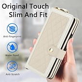 cheap Samsung Cases-Phone Case For Samsung Galaxy Z Fold 6 Z Fold 5 Z Fold 4 Z Fold 3 Back Cover with Stand Holder Magnetic with Lanyard Retro TPU PU Leather
