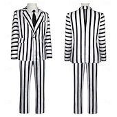 preiswerte Herrenkostüme-Beetlejuice Käfersaft Outfits Anzüge &amp; Blazer Festkleidung Cosplay Kostümparty Film Cosplay for Herren Erwachsene Halloween Karneval Leistung Maskerade