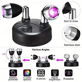 billige skap lys-13 farger rgb bildelys led trådløs skap spotlight med fjernkontroll batteridrevet vinkel justerbar atmosfære nattlampe galleri korridor gang stue soverom dekorasjon 1stk