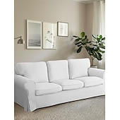 baratos Cobertura de Sofa-Capa de Sofá 3 Lugares Capa de Sofá Ektorp com 3 Capas de Almofadas e 3 Capas de Encosto Slipcover Washable Cor Bordô Ektorp Protetor de Móveis