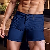 cheap Work Shorts-Men&#039;s Shorts Summer Shorts Work Shorts Casual Shorts Buttons Pocket Plain Comfort Short Holiday Beach Weekend Fashion Casual White Yellow