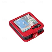 cheap Samsung Cases-Phone Case For Samsung Galaxy Z Flip 5 Z Flip 4 Z Flip 3 Back Cover with Stand Holder Card Slot Shockproof Retro TPU PU Leather
