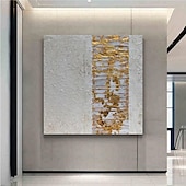 preiswerte Ölgemälde-abstraktes goldenes Ölgemälde auf Leinwand, handgefertigt, modernes Ölgemälde, handgemalt, großes abstraktes Ölgemälde, Wandkunst, Gemälde für die Heimdekoration
