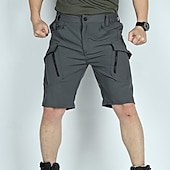 cheap Classic-Men&#039;s Tactical Shorts Cargo Shorts Zipper Pocket Plain Waterproof Breathable Outdoor Daily Going out Fashion Casual Black Green