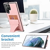 cheap Samsung Cases-Phone Case For Samsung Galaxy S24 Ultra Plus S23 S22 S21 S20 Plus Ultra A55 A35 A25 A15 5G A73 A53 A33 A23 A13 A72 A52 A32 A22 A12 S25 Ultra Back Cover with Stand Holder Card Slot Shockproof Retro