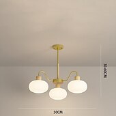 cheap Pendant Lights-LED Pendant Light 50/65/70/90cm 3/5/6/8-Light Milk Glass Sputnik Chandelier Mid Century Modern Semi Flush Mount Ceiling Light E27 Antique Hanging Lamp Nordic Metal Farmhouse Pendant Light Fixture for Living Room Bedroom 110-240V