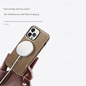 Недорогие Чехлы для iPhone-телефон Кейс для Назначение Айфон 15 Про Макс Плюс iPhone 14 13 12 11 Pro Max Plus Кейс на заднюю панель со стендом Поддержка беспроводной зарядки Защита от удара Ретро ТПУ ПК