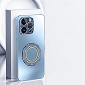 Недорогие Чехлы для iPhone-Чехол для телефона для iPhone 15 Pro Max iPhone 14 Pro Max iPhone 13 Pro Max задняя крышка с подставкой ударопрочный стеклянный камень ПК