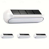 cheap Ground Lights-Solar Outdoor Deck Lights, Upgraded RGB Solar Fence Lights with Color Changing &amp; Warm White Mode, Waterproof LED Solar Powered Lights for Yard, Wall, Stairs, Pool and Step Decor