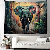 billiga djurgobelänger-målning färgrik elefant boho hängande gobeläng väggkonst stor gobeläng väggmålning dekor fotografi bakgrund filt gardin hem sovrum vardagsrum dekoration