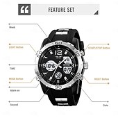 abordables Relojes digitales-SKMEI Hombre Reloj Digital Al Aire Libre Deportes Moda Reloj Casual Luminoso Cronómetro Despertador Calendario TPU Reloj