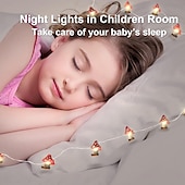 abordables Guirlandes lumineuses à piles-Guirlande lumineuse champignon avec télécommande, 8 modes d&#039;éclairage, 10 pieds, 30led, fonctionnement sur batterie, maison, chambre à coucher, fête de vacances, noël, mariage, décoration de jardin