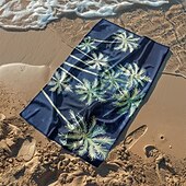abordables ensembles de serviettes de plage-serviette de plage série palmiers couvertures confortables 100 % microfibre serviette de plage surdimensionnée, 35 &quot;x 70&quot;, grande serviette de bain pour adolescents adultes, séchage rapide,