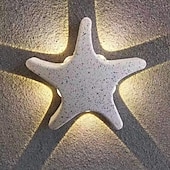 economico applique da esterno-applique da parete per esterni a led bianco caldo metallo paese americano semplice plafoniera per bambini 10w creatività moderna forma stella marina ragazza scuola materna sala giochi studio 110-240v
