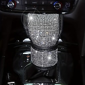 economico Copristerzo per auto-Set da 7 pezzi/set di accessori per auto scintillanti da donna - include sottobicchieri coprivolante, cuscinetti per cinture di sicurezza, adesivo con emblema e copertura del cambio - aggiungi