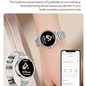 お買い得  スマートブレスレット-696 TK28 スマートウォッチ 1.27 インチ スマートブレスレット ブルートゥース ECG + PPG 歩数計 着信通知 と互換性があります Android iOS 女性 ハンドフリーコール メッセージ受信通知 IP 67 41mmの時計ケース