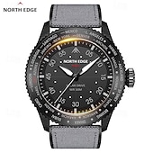 Χαμηλού Κόστους Ρολόγια Quartz-NORTH EDGE Άντρες Χαλαζίας Δουλειά Φωτίζει ΑΔΙΑΒΡΟΧΟ TPU Λουράκι από νάιλον Παρακολουθήστε