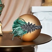 olcso Kiegészítők és még sok más-1920-as évek A nagy Gatsby Flapper fejpánt A nagy Gatsby Esküvői Vendég Gallér nélküli Jelmez Női Mindszentek napja Farsang Álarcos mulatság Parti Álarcos mulatság Esküvői fogadás Felnőttek Hajszalag