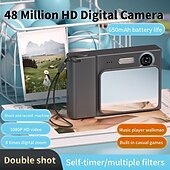 abordables Caméras d&#039;action-Nouvelle caméra étudiant rétro ccd carte machine appareil photo reflex d&#039;entrée de gamme 4k haute pixel double caméra lumière de remplissage