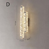 economico Luci da parete-applique da parete per interni a led luce a 3 colori 5/11 cm lampada da parete creativa di lusso ceystal moderno stile nordico soggiorno lampada da sfondo per tv semplice lampada da comodino camera da